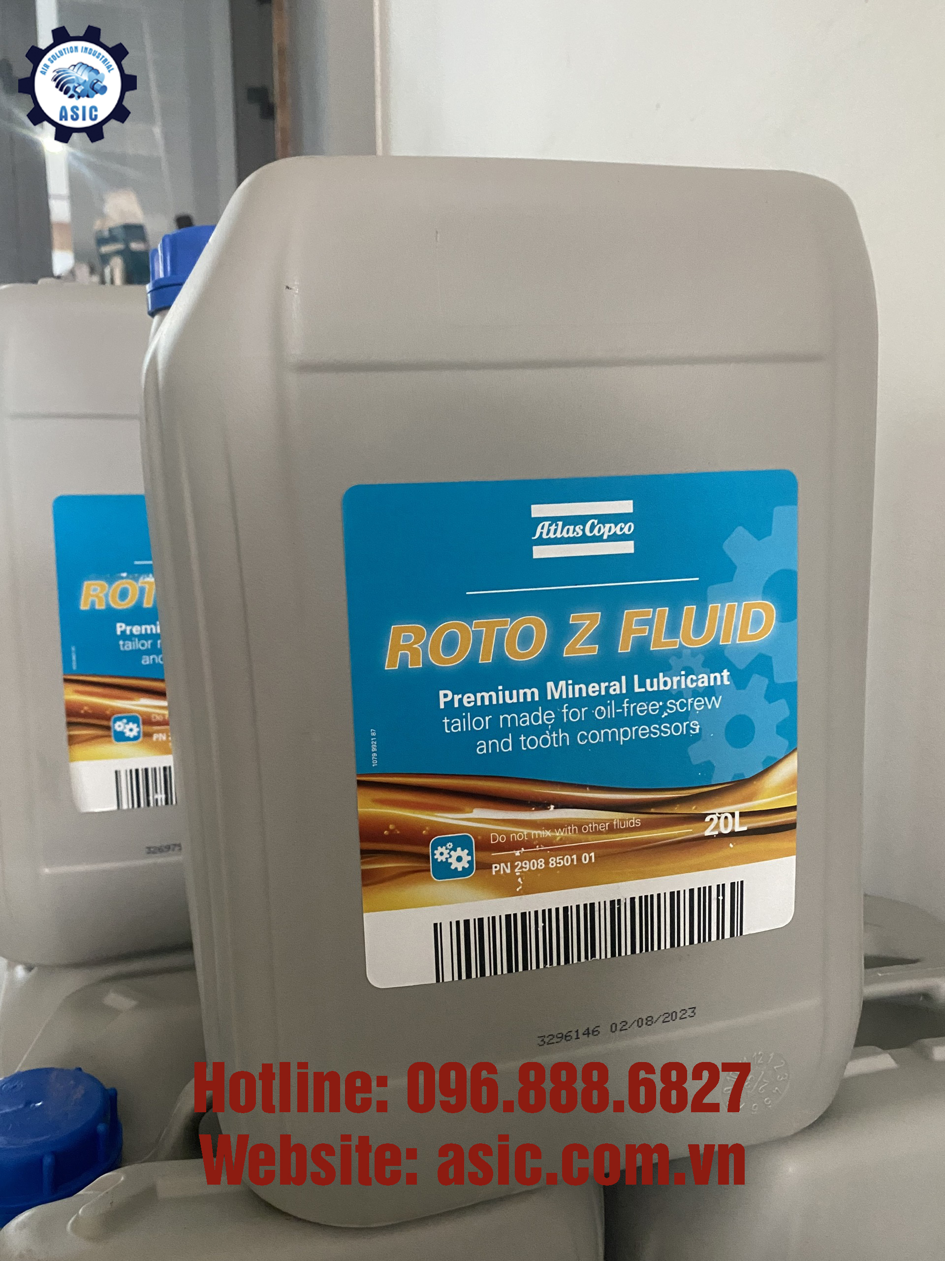 Dầu máy nén khí 2908850101 Roto Z Fluid của hãng Atlas Copco