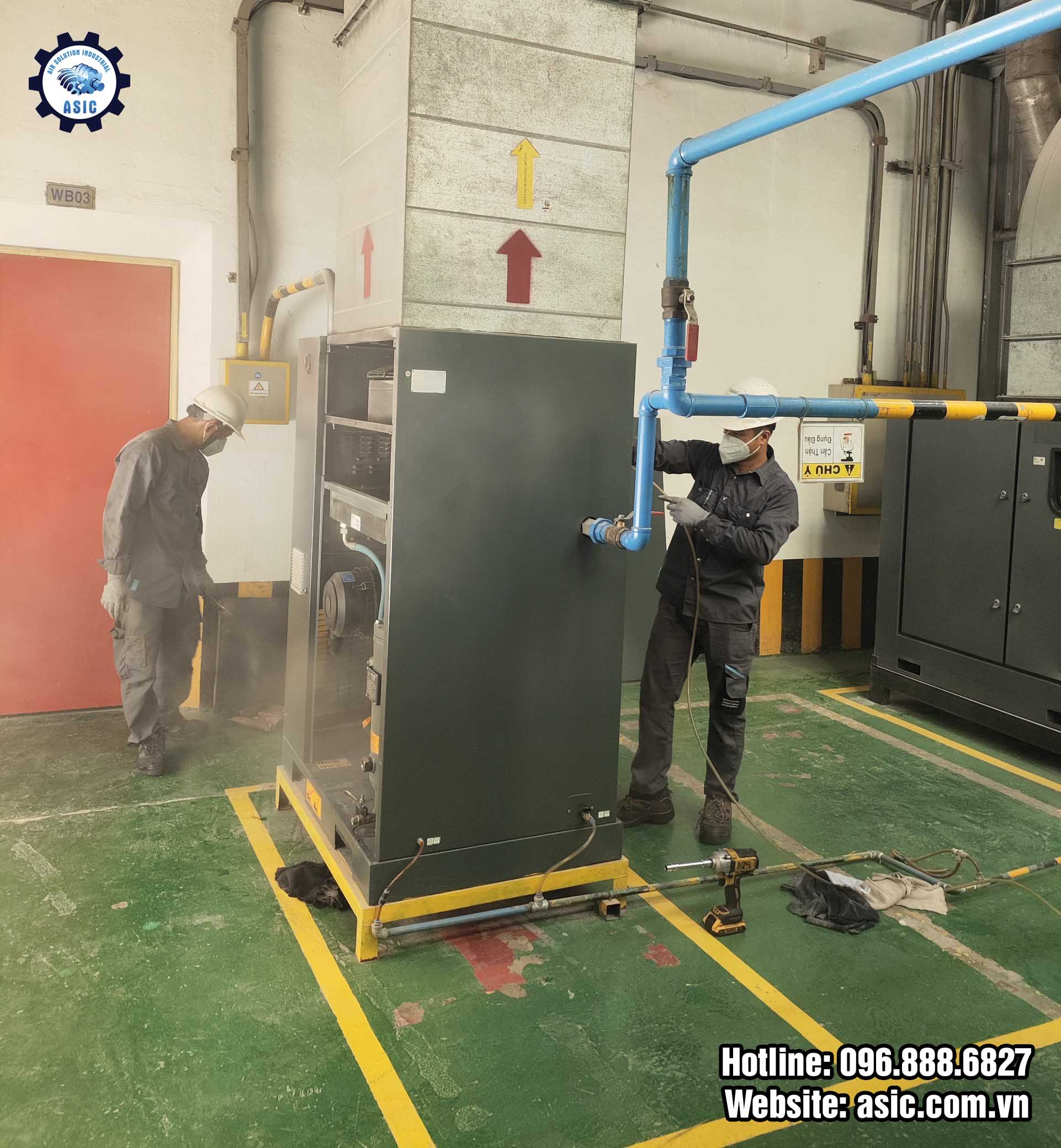 Lắp đặt m&aacute;y n&eacute;n kh&iacute; cho thu&ecirc; tại B&igrave;nh Dương