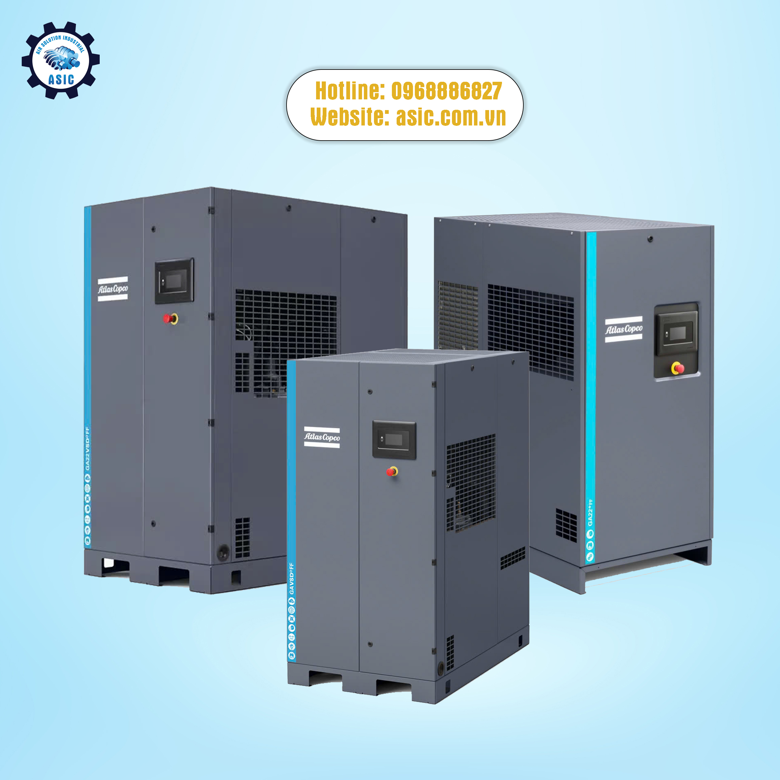 Máy trục vít GA 5-37 VSDˢ Atlas Copco